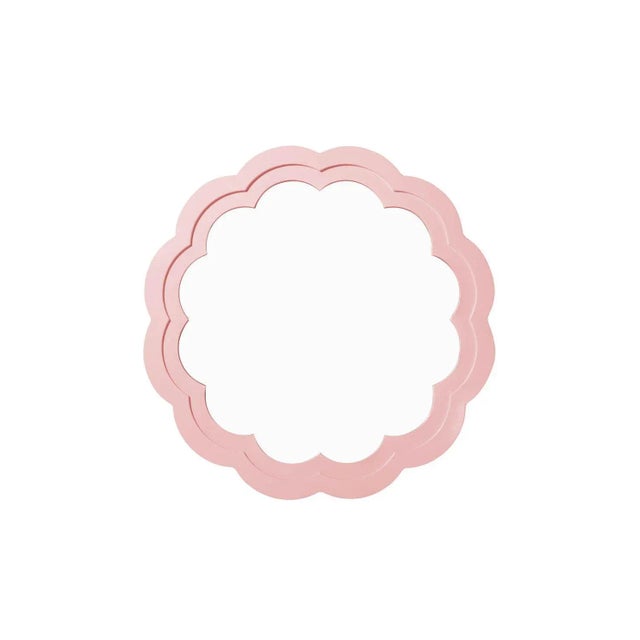 Contemporary Fleur Home Audubon Peony Circle Mirror in Authentic Pink, 36x36 For Sale - Image 3 of 3