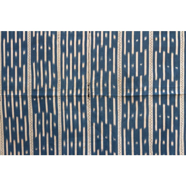 Vintage Baoule African "Tiassale Indigo" Ikat Throw For Sale - Image 4 of 6