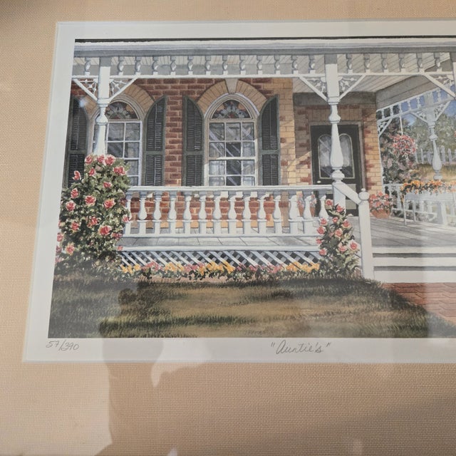 Framed Cottage Porch Limited Release Watercolor Print For Sale - Image 10 of 12