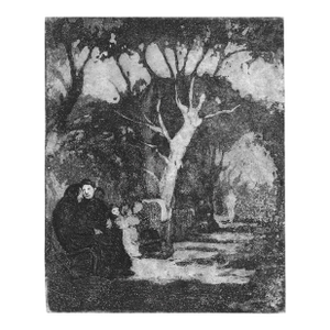 1920s William Meyerowitz Park Etching