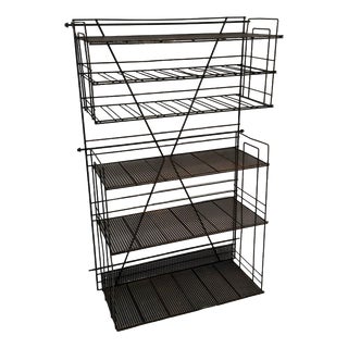 Vintage Metal Hanging Shelving Unit, 1960 For Sale