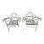 Mid 20th Century Wrought Iron Scroll Garden Armchairs - A Pair For Sale