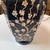 Navy Impasto Table Lamp With Hand Sculpted Floral Relief, Vintage For Sale - Image 4 of 12
