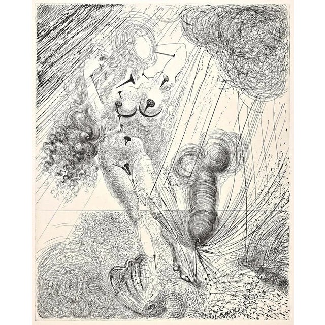 After Salvador Dali, Aphrodite, Héliogravure and Drypoint, 1963 For Sale - Image 3 of 6