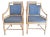 Vintage McGuire Coastal Rattan Target Back Dining Chairs, Newly Reupholstered in Schumacher Fabric, Set of 4 For Sale