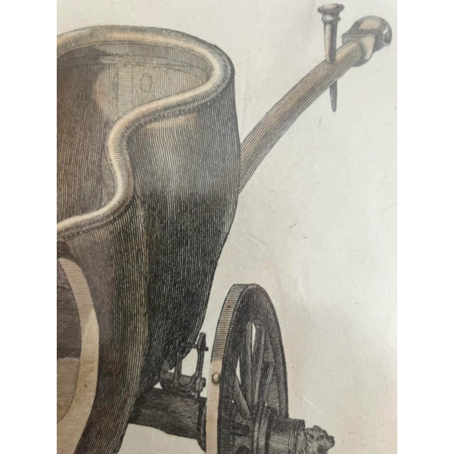 Late 18th Century Hand Colored Etching of Roman Etruscan Chariot & Armor, Copper Frame. For Sale - Image 4 of 11