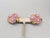 American Vintage Signed Napier Goldtone Pink Flowers & Faux-Pearls Pierced Earrings-2 Pieces For Sale - Image 3 of 8