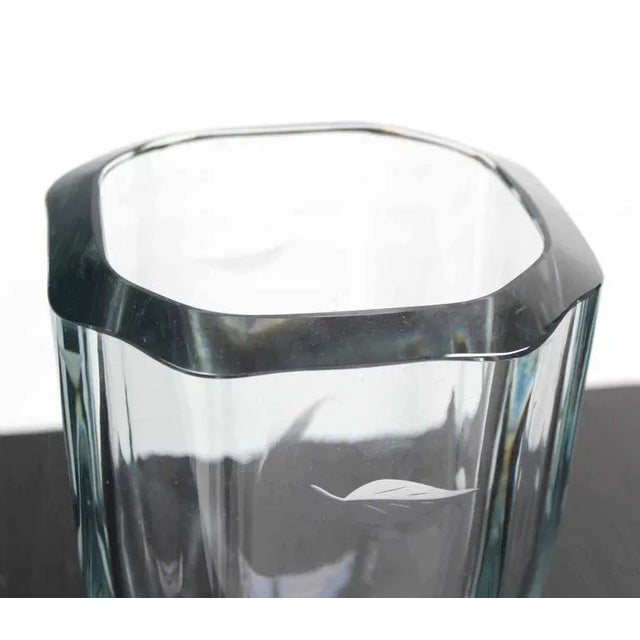Mid 20th Century Vintage Mid Century Glass Vase For Sale - Image 5 of 8