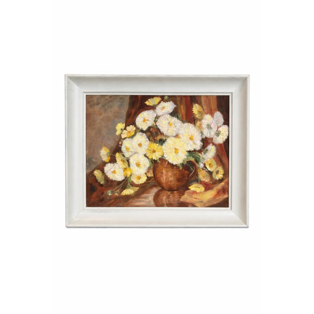 Vintage 1967 Floral Still Life Oil Painting by Mary Black – Signed & Dated – Framed For Sale - Image 12 of 12