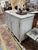19thC French Painted Buffet With Scalloped Apron and Blue Interior For Sale - Image 4 of 4