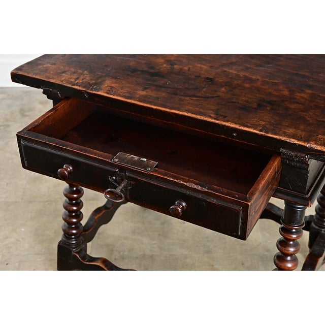 18th Century Spanish 18th Century Solid Carved Chestnut Table For Sale - Image 5 of 12