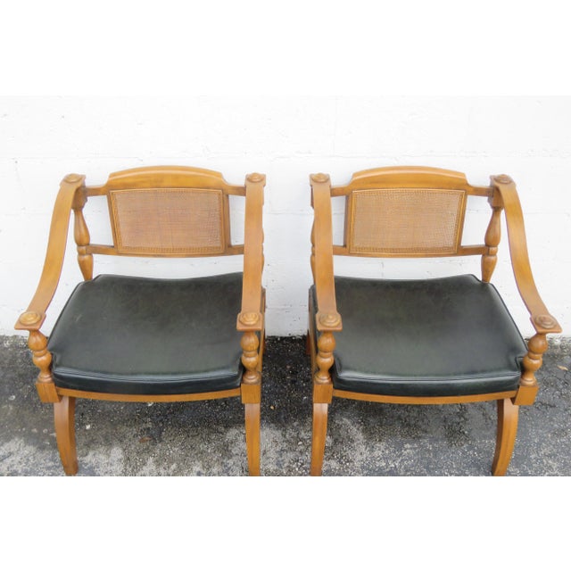 Lenoir Mid Century Hollywood Regency Side Chairs a Pair For Sale - Image 10 of 13