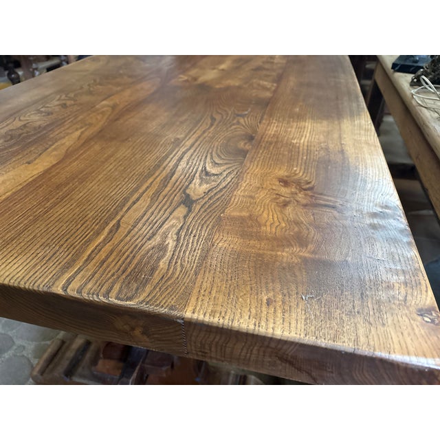 French Monastery Style Wood Dining Table, 1900s For Sale - Image 6 of 11