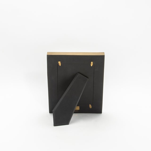 Black Picture Frame 5x7” in Black Shagreen With Brass Details by Kifu Paris For Sale - Image 8 of 8