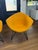 Mustard Vintage Harry Bertoia for Knoll Diamond Chairs in Original Mustard Upholstery — Pair For Sale - Image 8 of 15