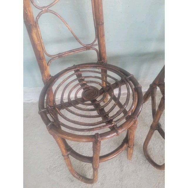 1960s Mid-Century Modern Bamboo Chairs, 1960s, Set of 2 For Sale - Image 5 of 8