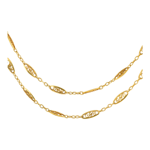19th Century Victorian 18k Yellow Gold Chain Necklace