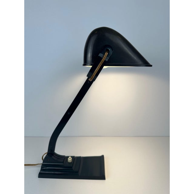 Vintage Notary Lamp in Bakelite and Cast Iron from Erpé, 1930s For Sale - Image 4 of 11