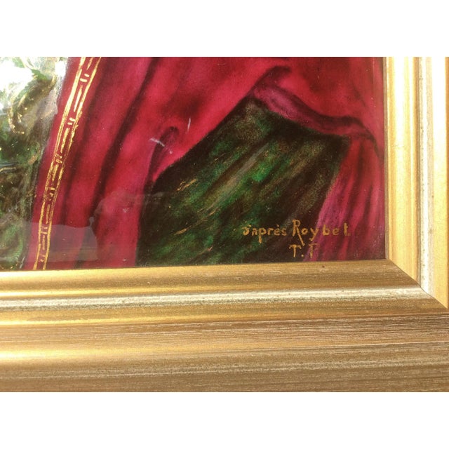 French Antique French Limoges Enamel Painting For Sale - Image 3 of 6