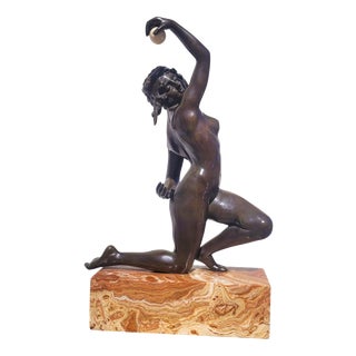 A Gory, Ball Dancer, 20th Century, Bronze & Marble For Sale