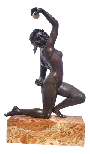 A Gory, Ball Dancer, 20th Century, Bronze & Marble