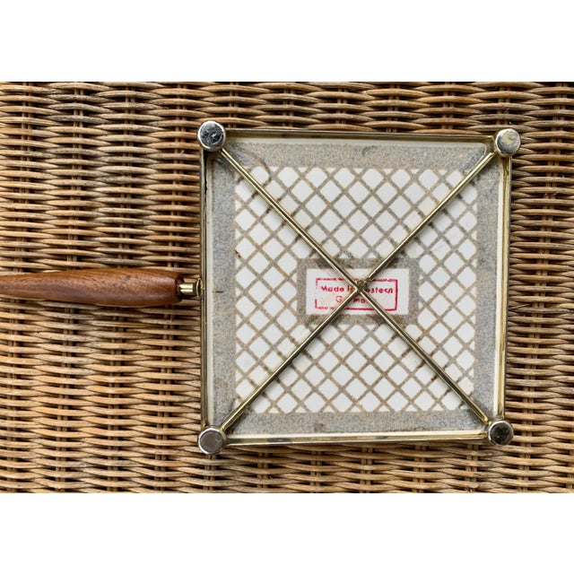 Brown Mid Century Modern German Ernest Sohn Gilt Trivet For Sale - Image 8 of 9