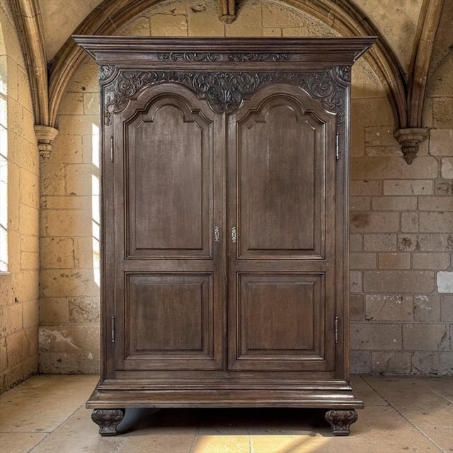 Grand 18th Century Country French Louis XIV Armoire was created for a spacious manoir, and is the perfect choice for large...