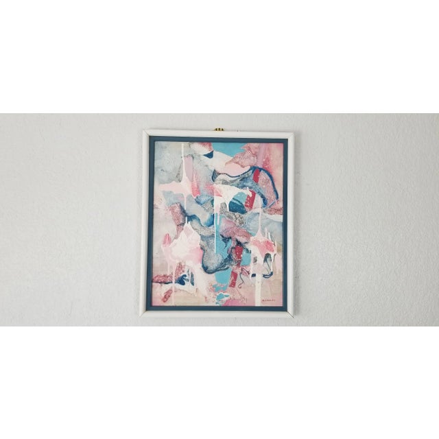 1970 M J Phillis Mixed Media Collage Abstract Painting For Sale - Image 10 of 10