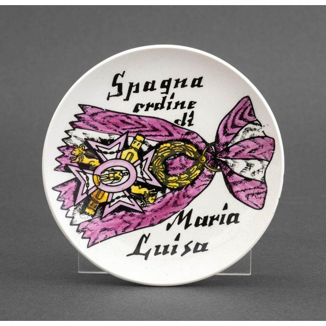 Mid 20th Century Fornasetti "Al Merito" Porcelain Coasters, 7 For Sale - Image 11 of 17