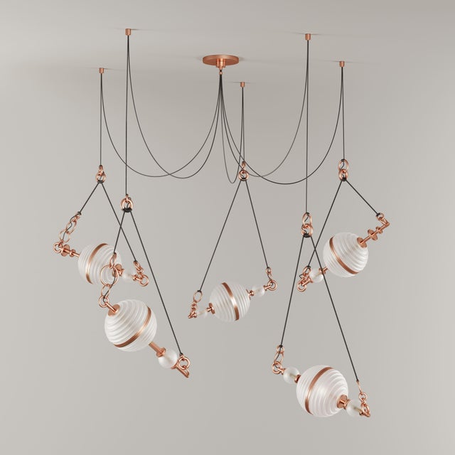 Saturn Suspension Lamp Handmade by Creativemary For Sale - Image 15 of 18