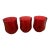 (3) Cristal d'Arques Longchamp Ruby Double Old Fashioned Glasses Set France For Sale