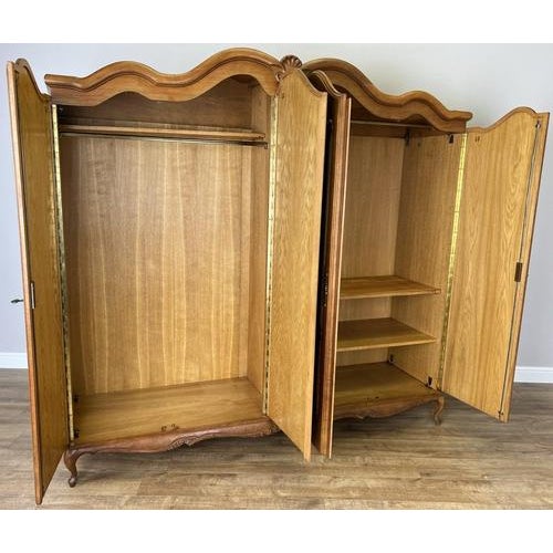 Vintage French Louis XVI Style Carved 4-Door Armoire For Sale - Image 14 of 15