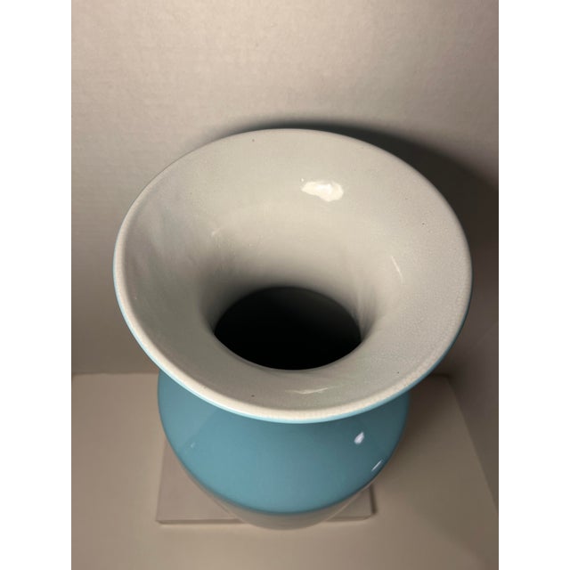 1950's Taiwanese Republic of China Period Hand Painted Blue Porcelain Vase Made by Chung Hua Porcelain and Pottery company...