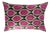 Pomegranates Silk Velvet Ikat Throw Pillow Cover, 16 X 24 For Sale