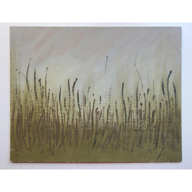 Mid-Century Modern Mid 19th Century Abstract Grass Painting For Sale - Image 3 of 4
