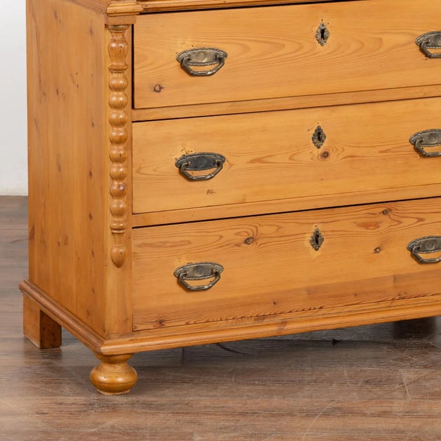 Pine Chest of Four Drawers, Denmark Circa 1900 For Sale - Image 9 of 11