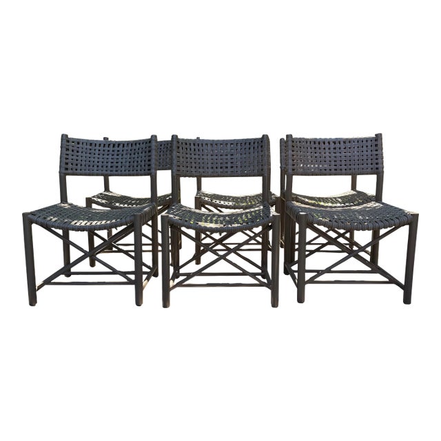 McGuire Antalya Outdoor Side Chairs- Set of 6 For Sale
