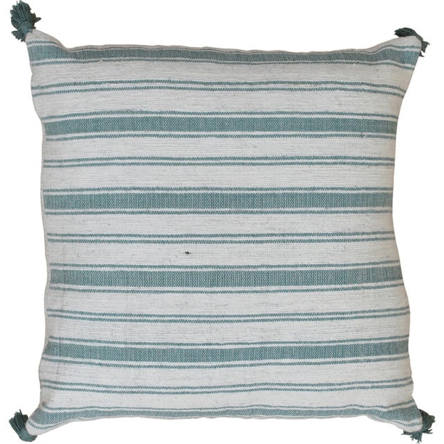 Elevate your home's look with a chic Modern Wool and Cotton Pillow, meticulously handmade with opulent materials, in a 20"...