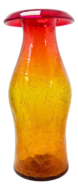 Mid-Century Modern Mandarin Glass Vase by Joel Philip Myerc for Blenco, 1960s