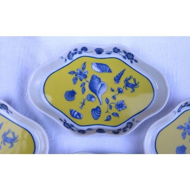 1988 Coastal Small Leaf Dish Costa Azzurra by Lynn Chase-Set of 4 For Sale In Cincinnati - Image 6 of 10