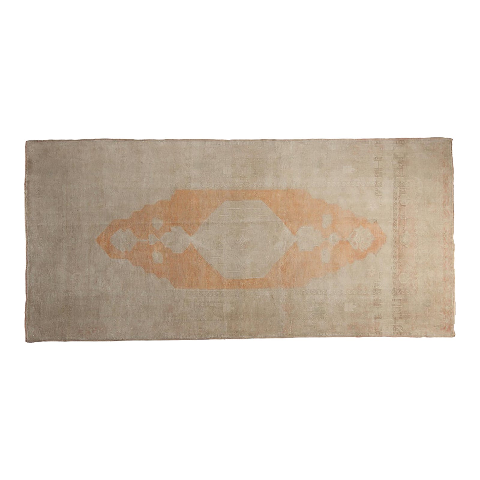 Vintage Distressed Oushak Rug Runner - 3'11