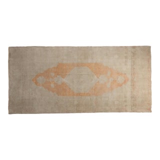 Vintage Distressed Oushak Rug Runner - 3'11" x 8'3" For Sale