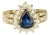 Late 20th Century Pear Shape Sapphire Ring, Size 7.5 For Sale
