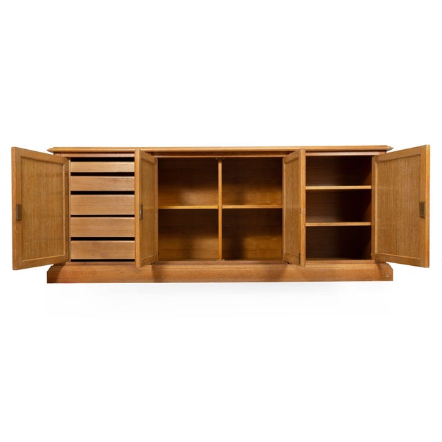 Late 20th Century French Modernist Cerused Oak Sideboard Buffet Cabinet by Jean Claude Mahey For Sale - Image 5 of 18