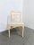 French Style custom two tone painted side chair, cream with tan highlights. Perfect for the foyer.