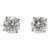14k White Gold 4 Prong Screw Back 1.40 Ct Round Diamond Stud Earrings, A Pair For Sale