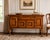 Mid-Century Modern Alexander Julian Home Colours Burl Wood Sideboard With Brass Gallery Rail For Sale - Image 3 of 9