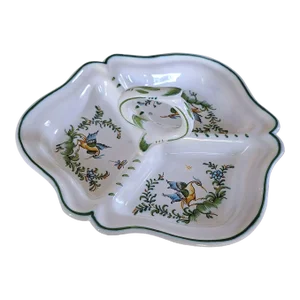 Vintage French Faience Serving Dish Lallier Moustiers, France