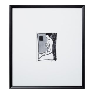 Rh Rip Matteson Ink and Wash Nude Study Prints, Set of 2 For Sale