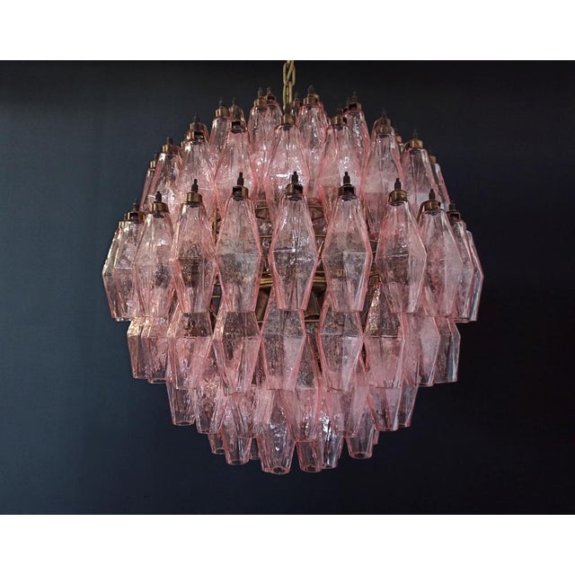 Spherical Murano Glass Candelier with 140 Pink Glasses For Sale - Image 13 of 18